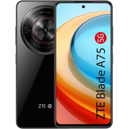 ZTE Blade A75 5G 8 GB RAM (4+4)/128GB Dual Sim Diamond Black CON COVER E CARICA BATTERIA